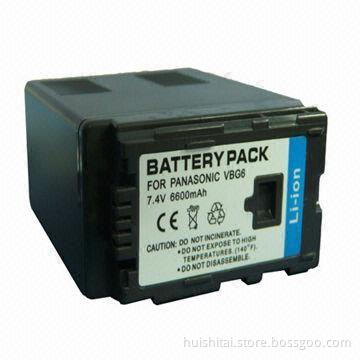 Lithium-ion Rechargeable Digital Battery for Panasonic with 6,600mAh Capacity, 7.4V Voltage